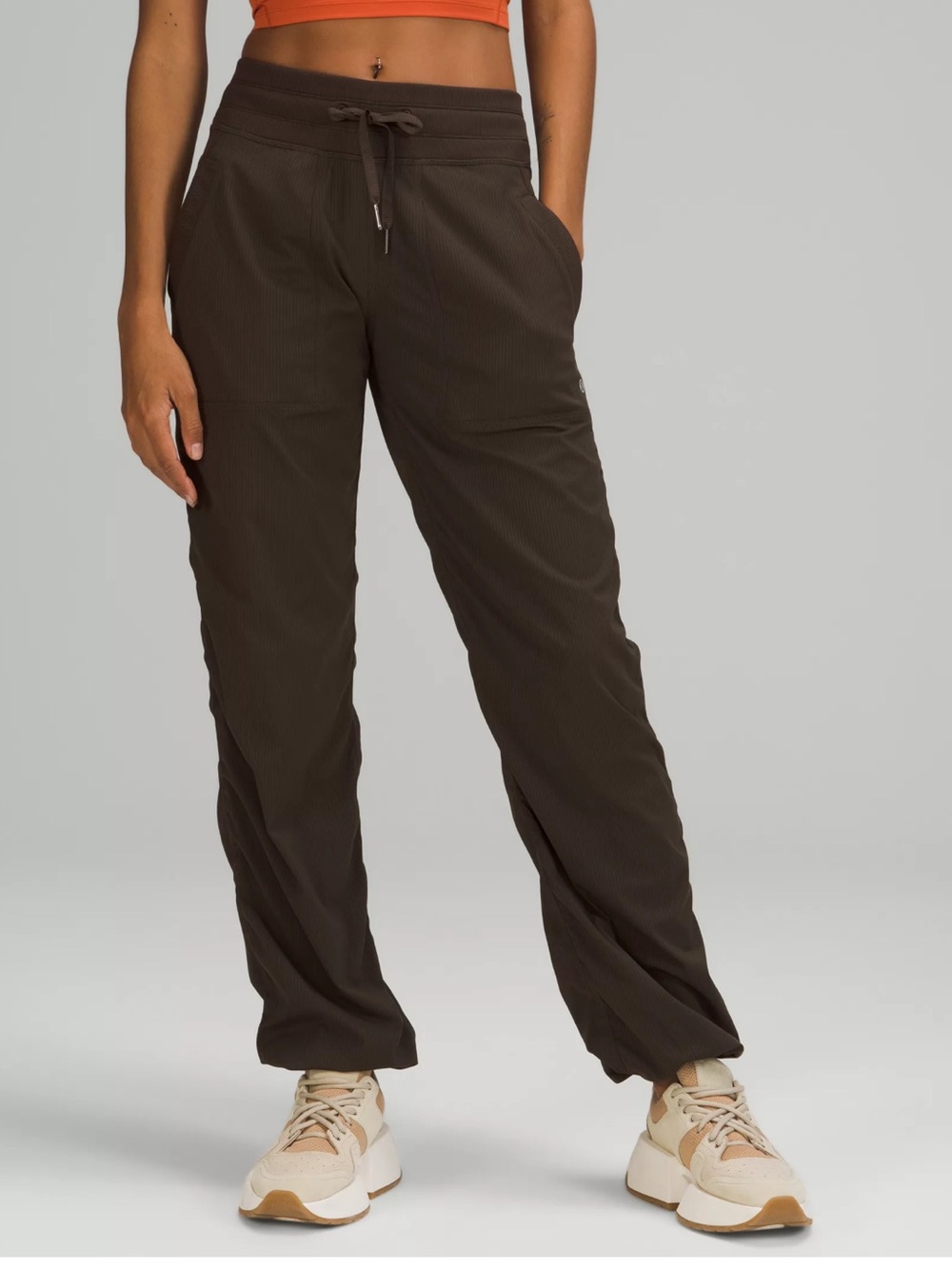 lululemon dance estudio 32” women size 10 Wide-Leg Drawstring Pants — Brown - Picture 1 of 11